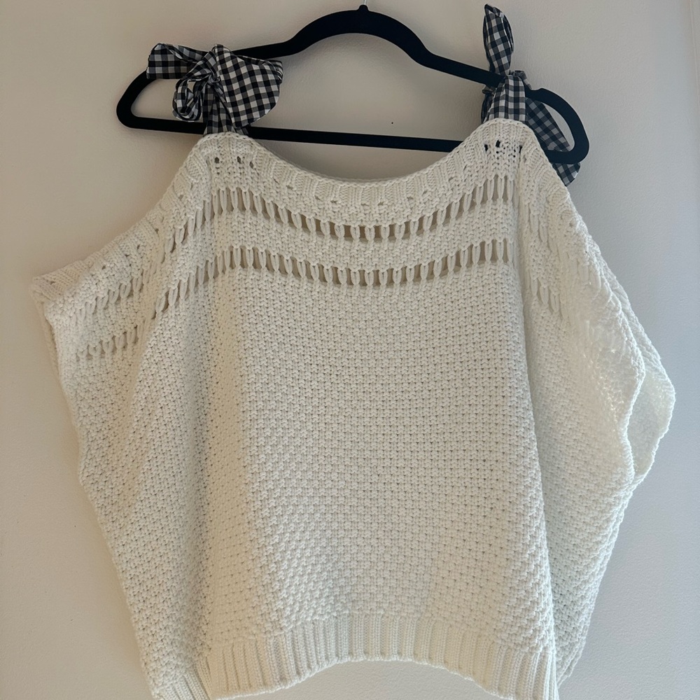 Maeve White Sweater Top